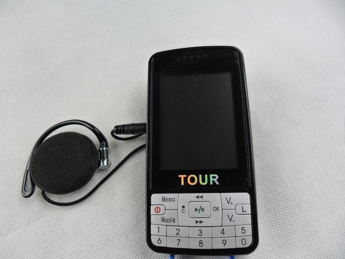 sistema automático con la pantalla LCD, sistema negro del guía turístico 007B del micrófono del guía turístico